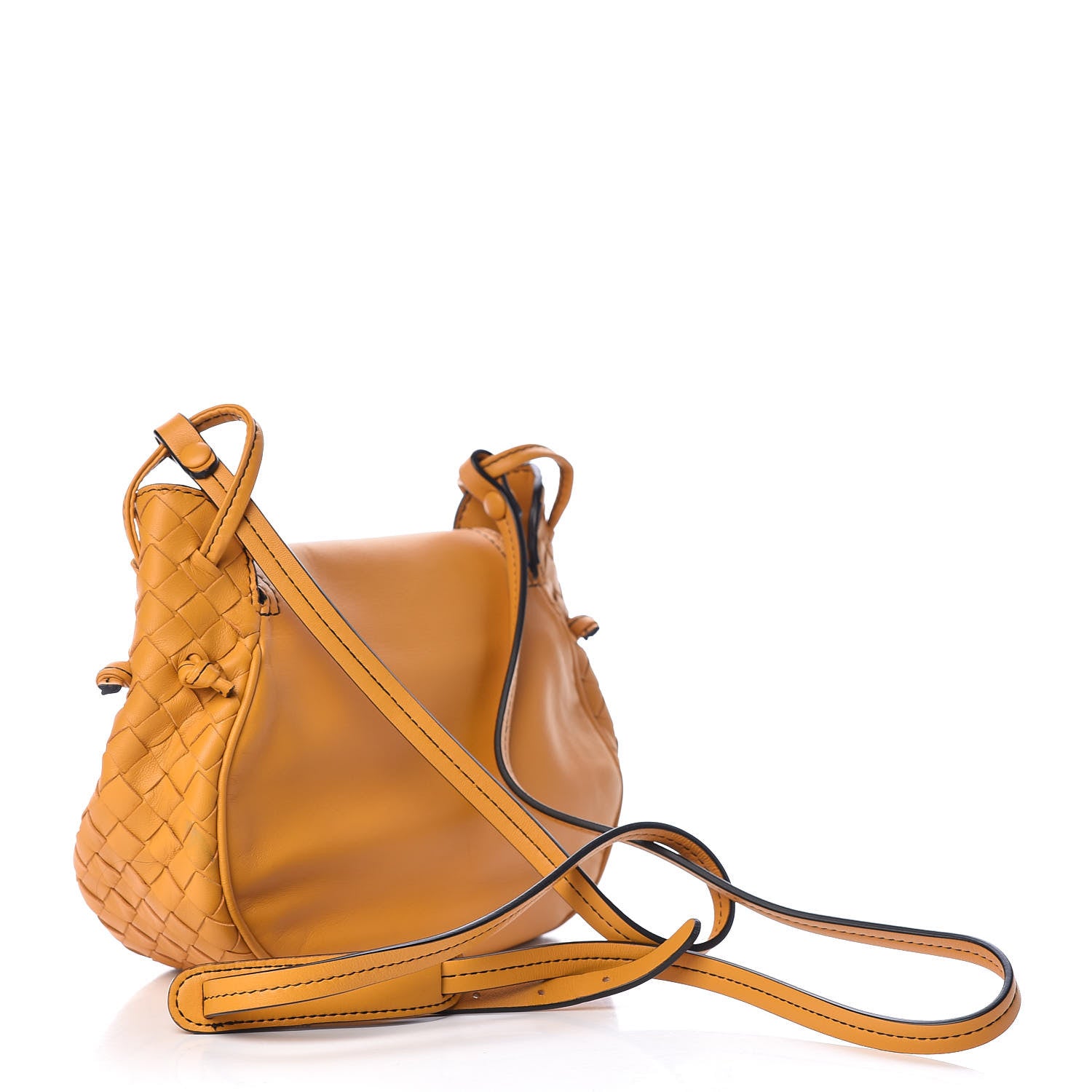 Bottega Veneta Nappa Intrecciato Small Nodini Flap Crossbody Marigold 3 of 11