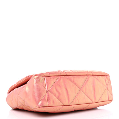 Chanel Iridescent Lambskin Quilted Large Chanel 19 Flap Pink 4 of 10