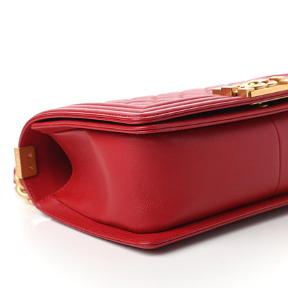 Chanel Caviar Quilted Medium Boy Flap Red 6 of 11