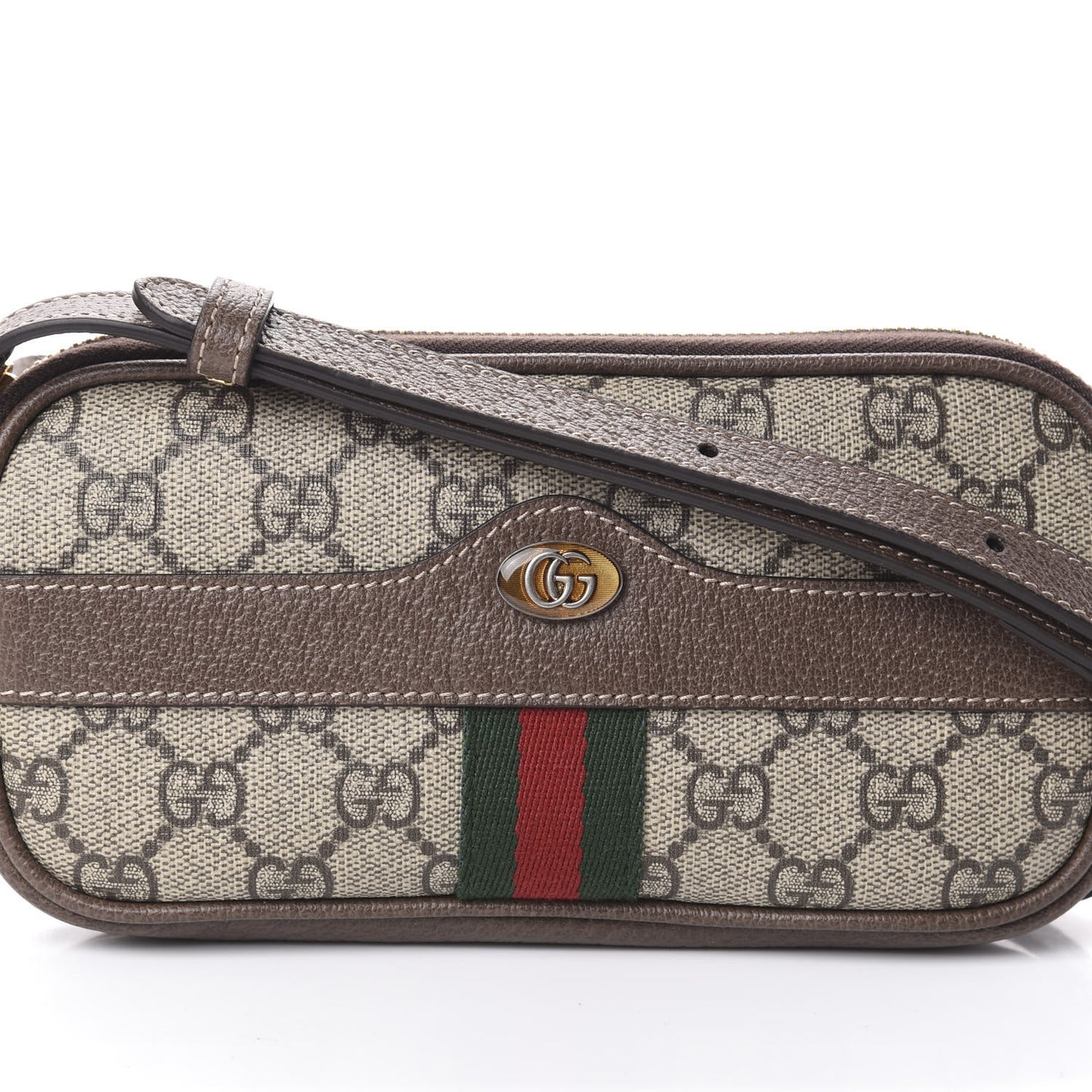 GG Supreme Monogram Web Mini Ophidia GG Bag Brown