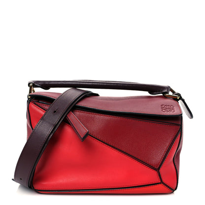 Loewe Calfskin Colorblock Small Puzzle Bag Red 2 of 21