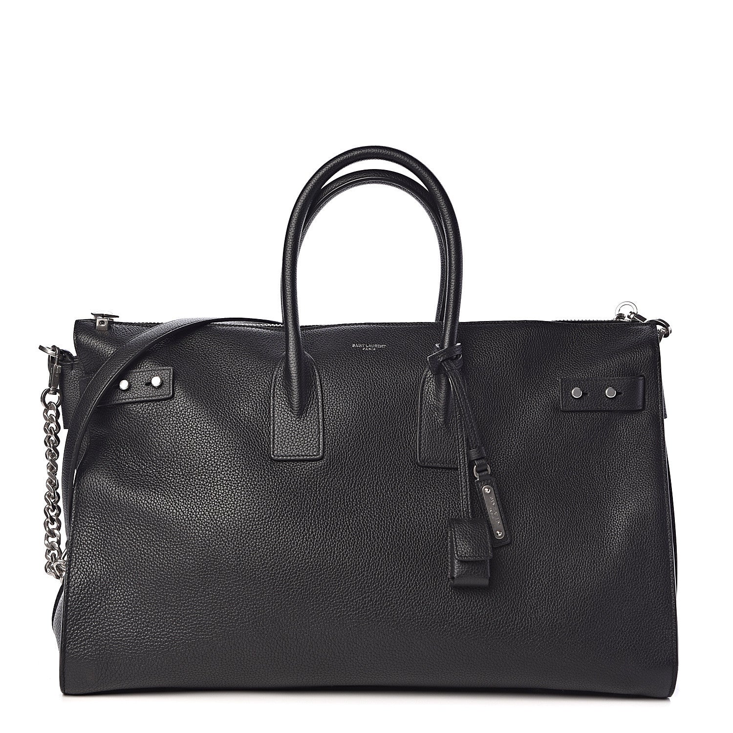 Saint Laurent Grained Calfskin Medium Souple Sac De Jour Duffle Black 1 of 9