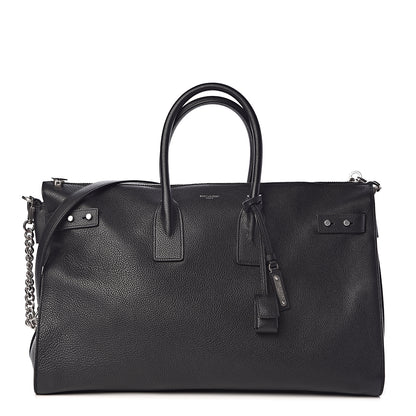Saint Laurent Grained Calfskin Medium Souple Sac De Jour Duffle Black 1 of 9