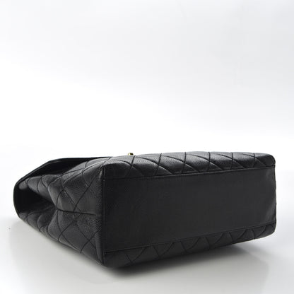 Chanel Caviar Quilted Jumbo Kelly Flap Black 3 of 9