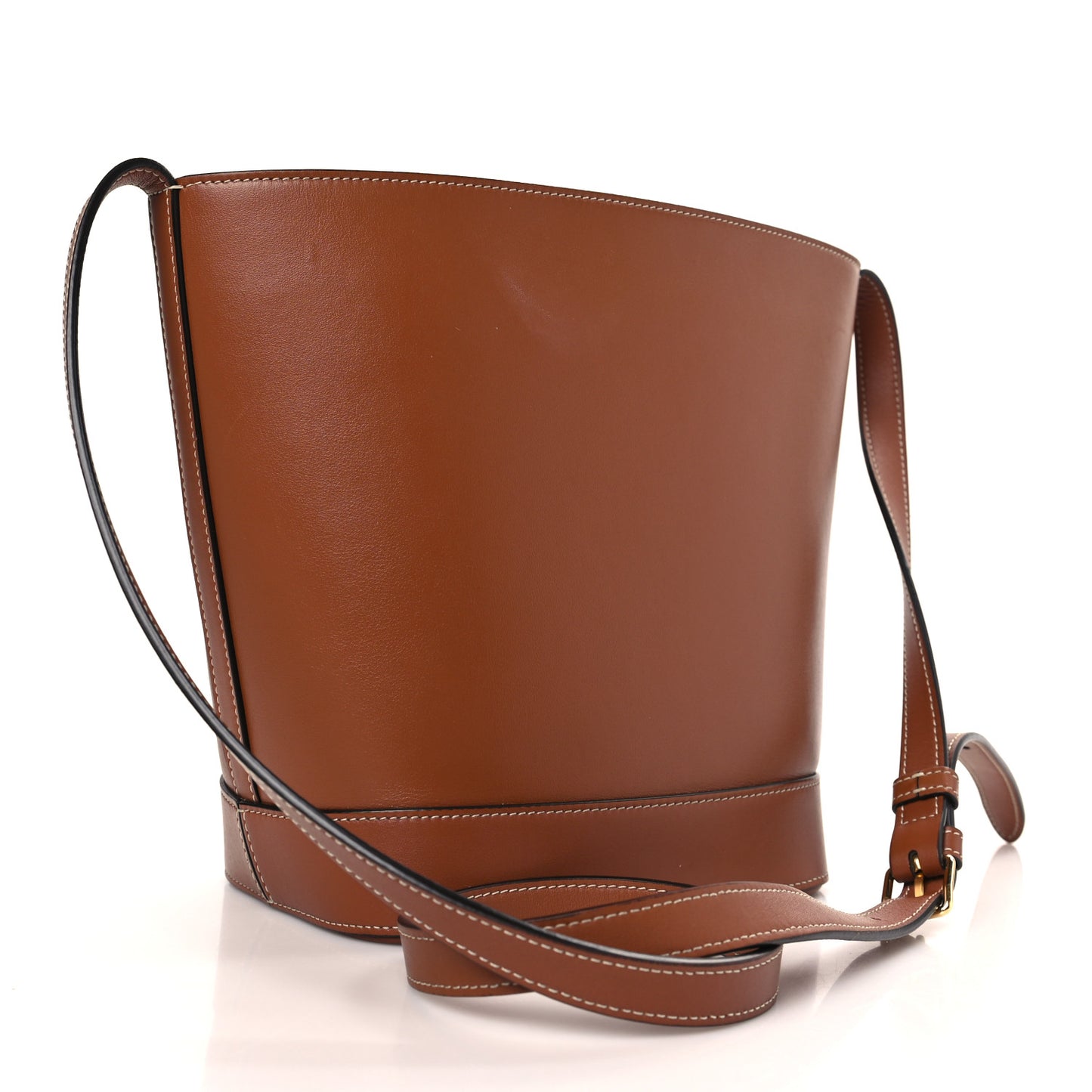 Smooth Calfskin Small Cuir Triomphe Bucket Bag Tan