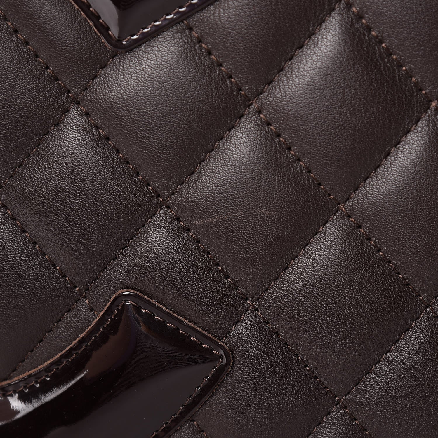 Chanel Calfskin Quilted Large Cambon Tote Brown 14 of 24