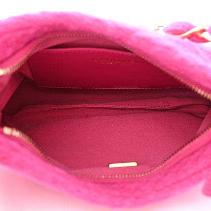 Chanel Cashmere Tweed Quilted CC Links Hobo Fuchsia 5 of 10