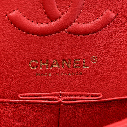 Chanel Caviar Chevron Quilted Small Double Flap Red 6 of 11