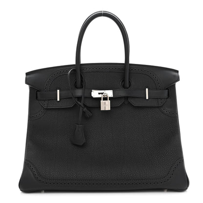 Hermes Togo Swift Ghillies Birkin 35 Black 1 of 10