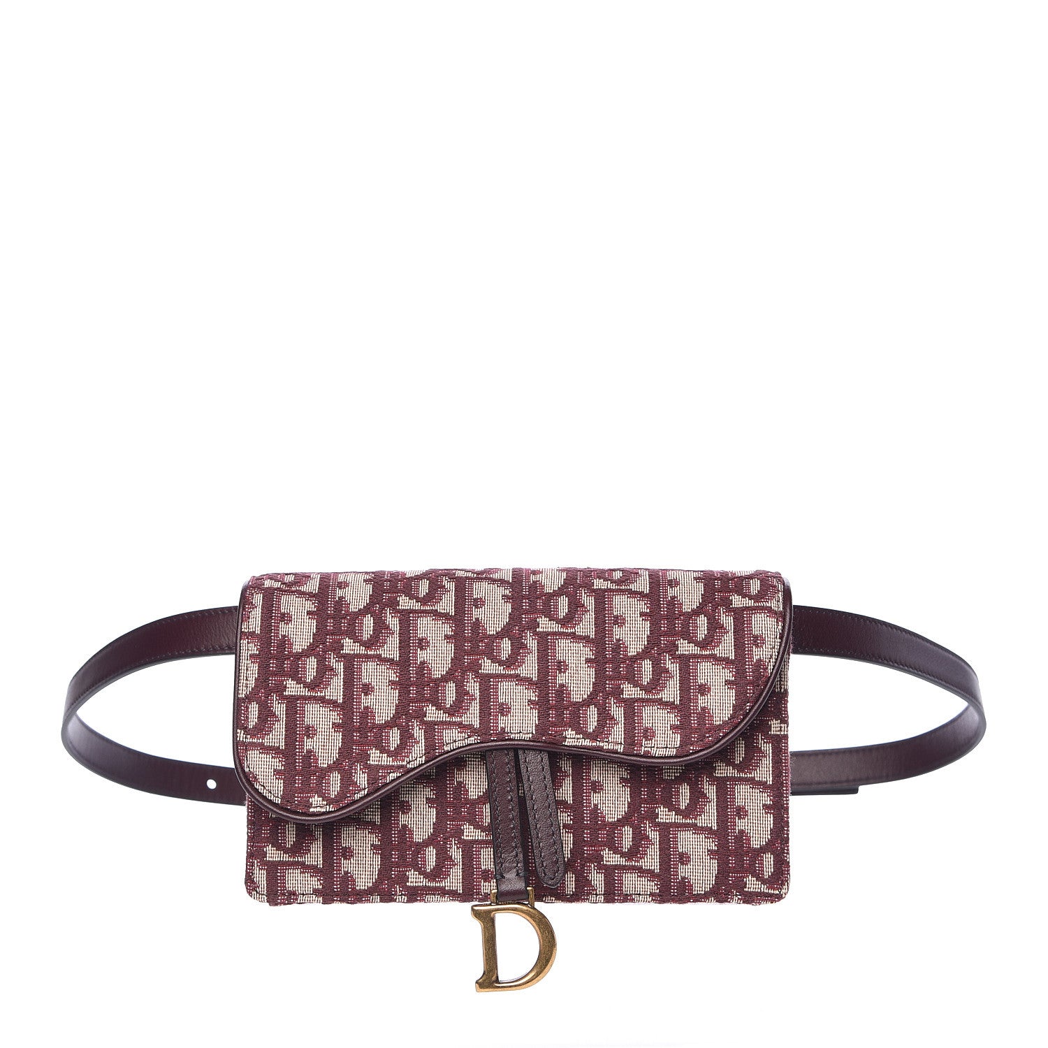 Christian Dior Oblique Saddle Belt Bag Bordeaux 1 of 11