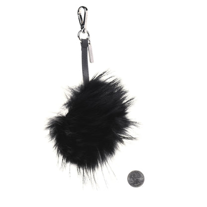 Fendi Fox Fur Cube Monster Bag Bug Charm Black Grey 2 of 3