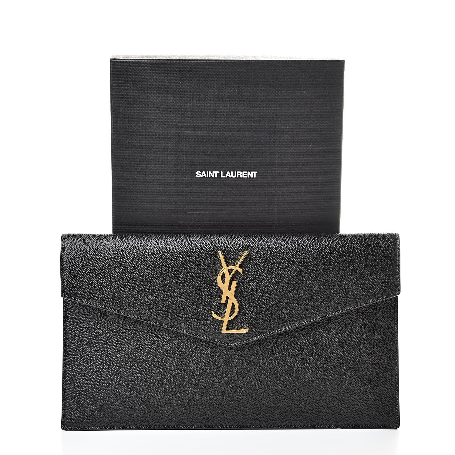 Saint Laurent Grain De Poudre Uptown Pouch Black 8 of 8