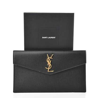 Saint Laurent Grain De Poudre Uptown Pouch Black 8 of 8