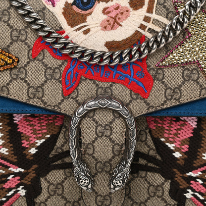 Gucci GG Supreme Monogram Embroidered Medium Dionysus Shoulder Bag Blue 15 of 19