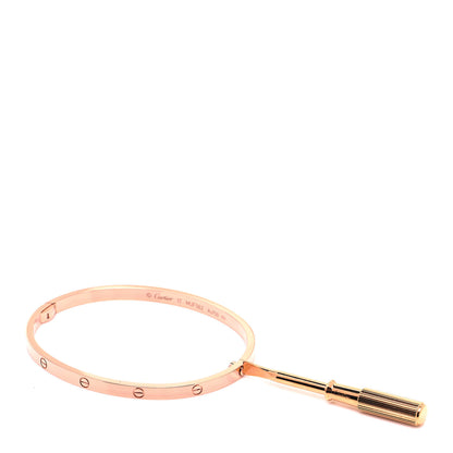 Cartier 18K Pink Gold Small LOVE Bracelet 17 5 of 6