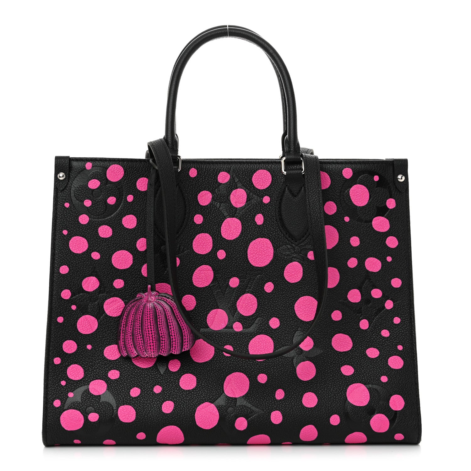 Louis Vuitton LV X YK Empreinte Monogram Giant Onthego MM Black Fuchsia 1 of 9
