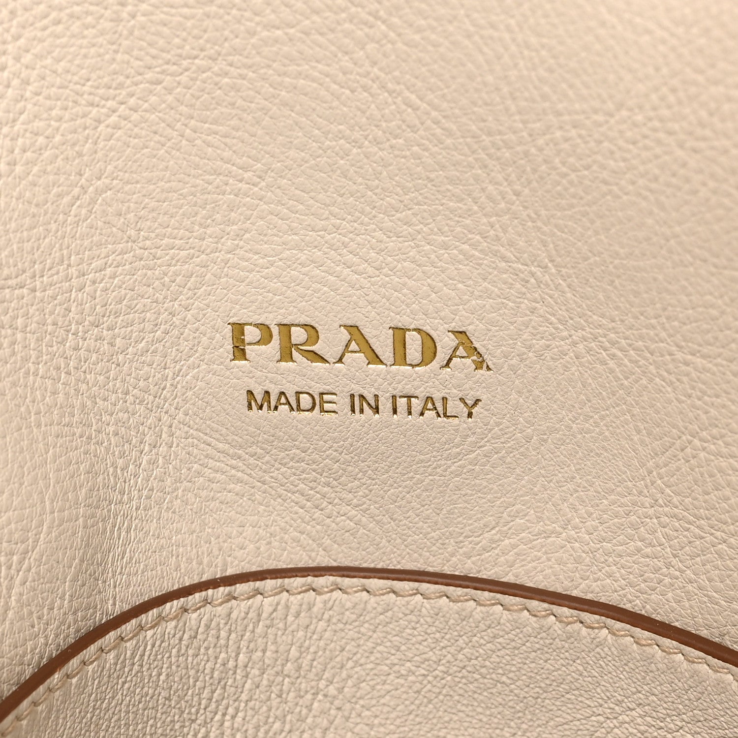 Prada Glace Calfskin Medium Signet Tote Talco 6 of 9