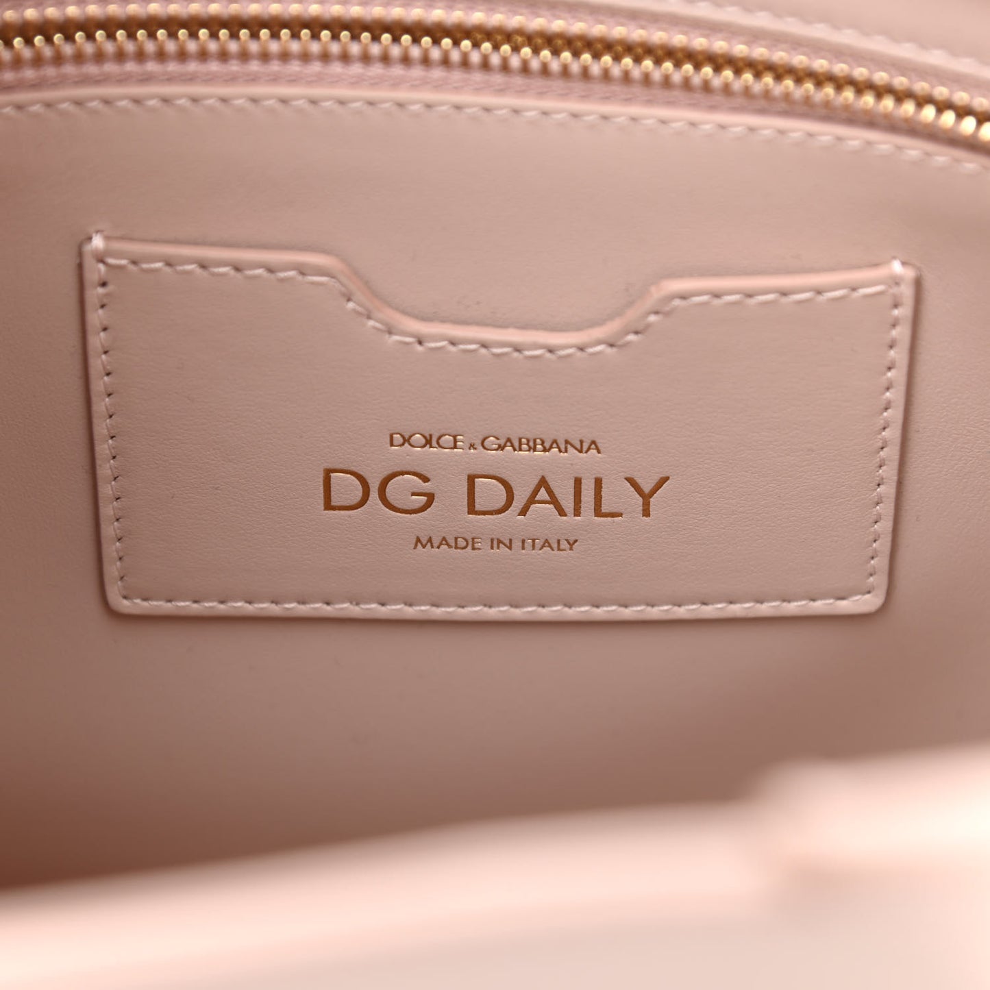 Calfskin Small DG Daily Shopper Tote Cipria