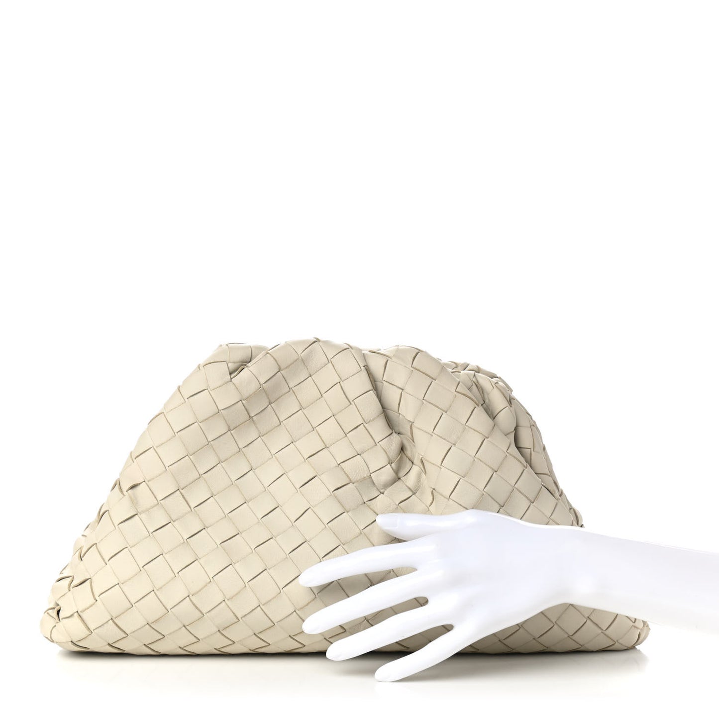 Nappa Maxi Intreccio The Pouch Oversized Clutch Plaster