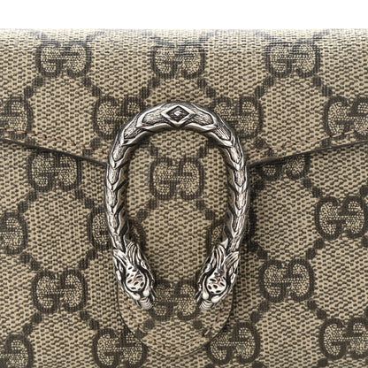 Gucci GG Supreme Monogram Dionysus Card Case Wallet Beige Taupe 8 of 11