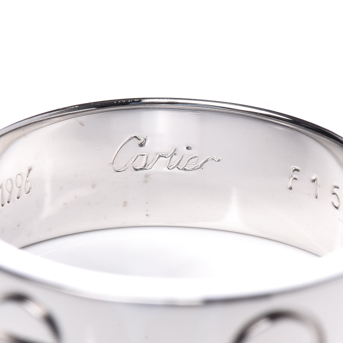 18K White Gold 5.5mm LOVE Ring 50 5.25
