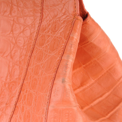 Nancy Gonzalez Crocodile Tote Coral 8 of 11