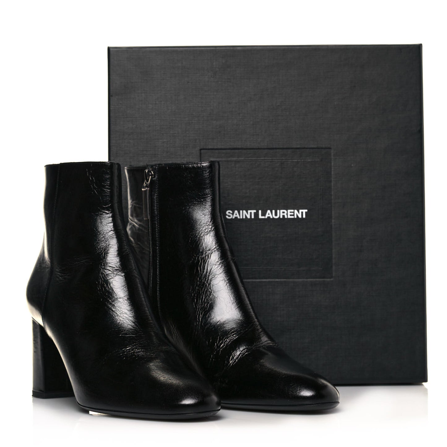 Calfskin Loulou 70 Uniform Ankle Boots 41.5 Black