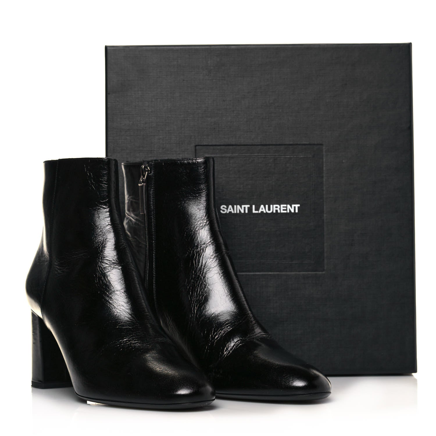 Saint Laurent Calfskin Loulou 70 Uniform Ankle Boots 41.5 Black 10 of 10
