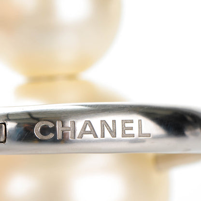 Chanel Double Pearl Cuff Silver 5 of 7