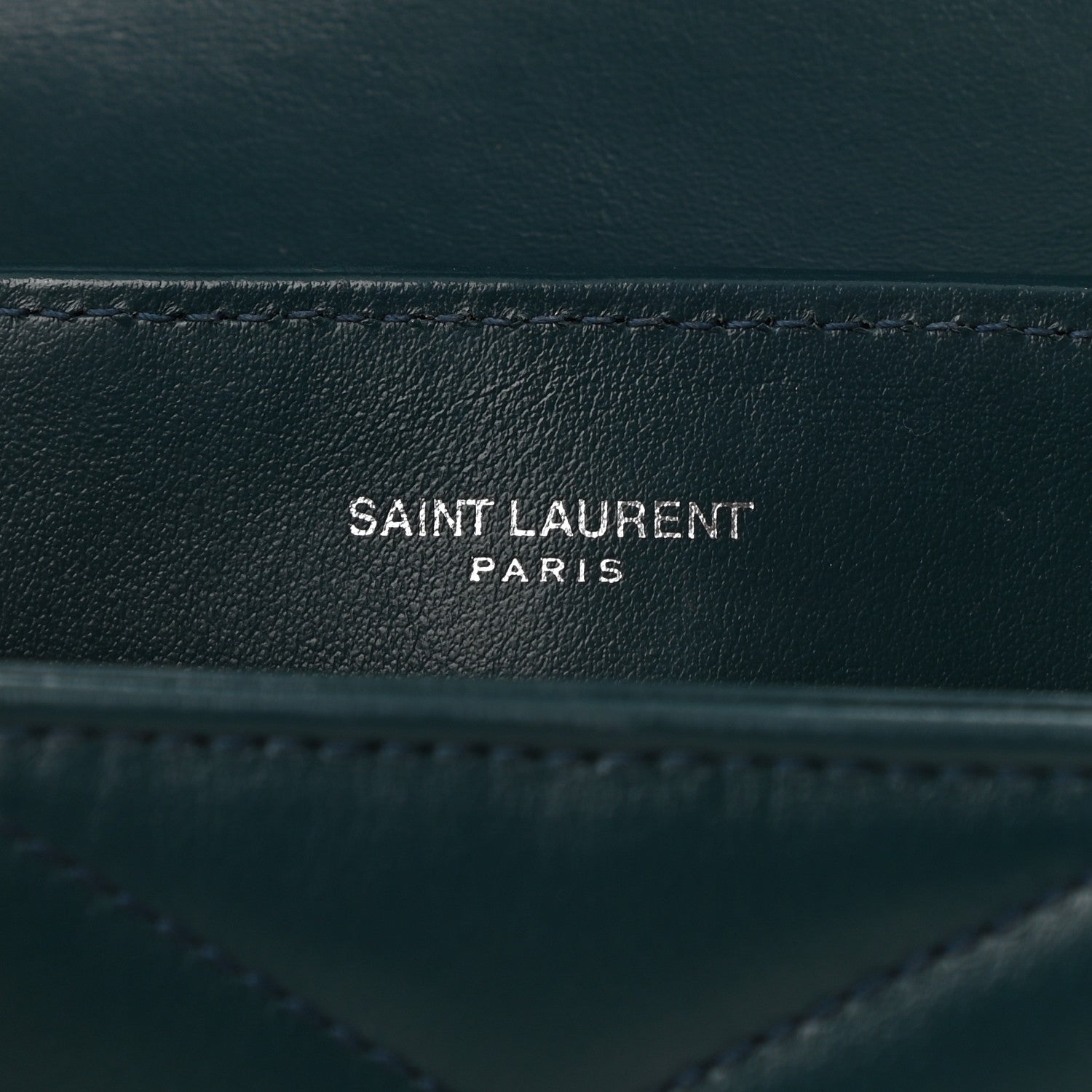 Saint Laurent Calfskin Y Quilted Monogram Toy Loulou Satchel Dark Turquoise 7 of 11