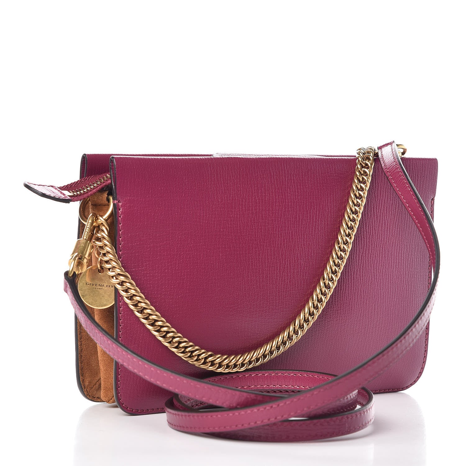 Givenchy Goatskin Suede Cross 3 Crossbody Bag Purple Chestnut 3 of 11