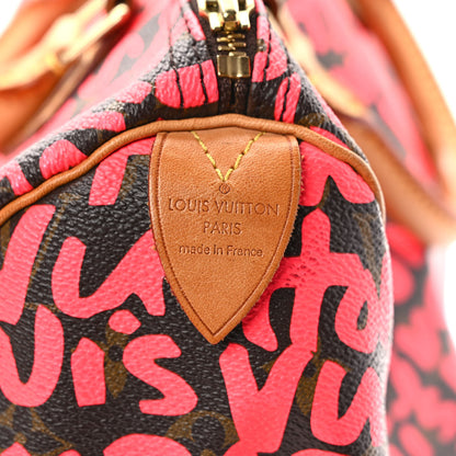 Louis Vuitton Monogram Graffiti Speedy 30 Fuchsia 6 of 9