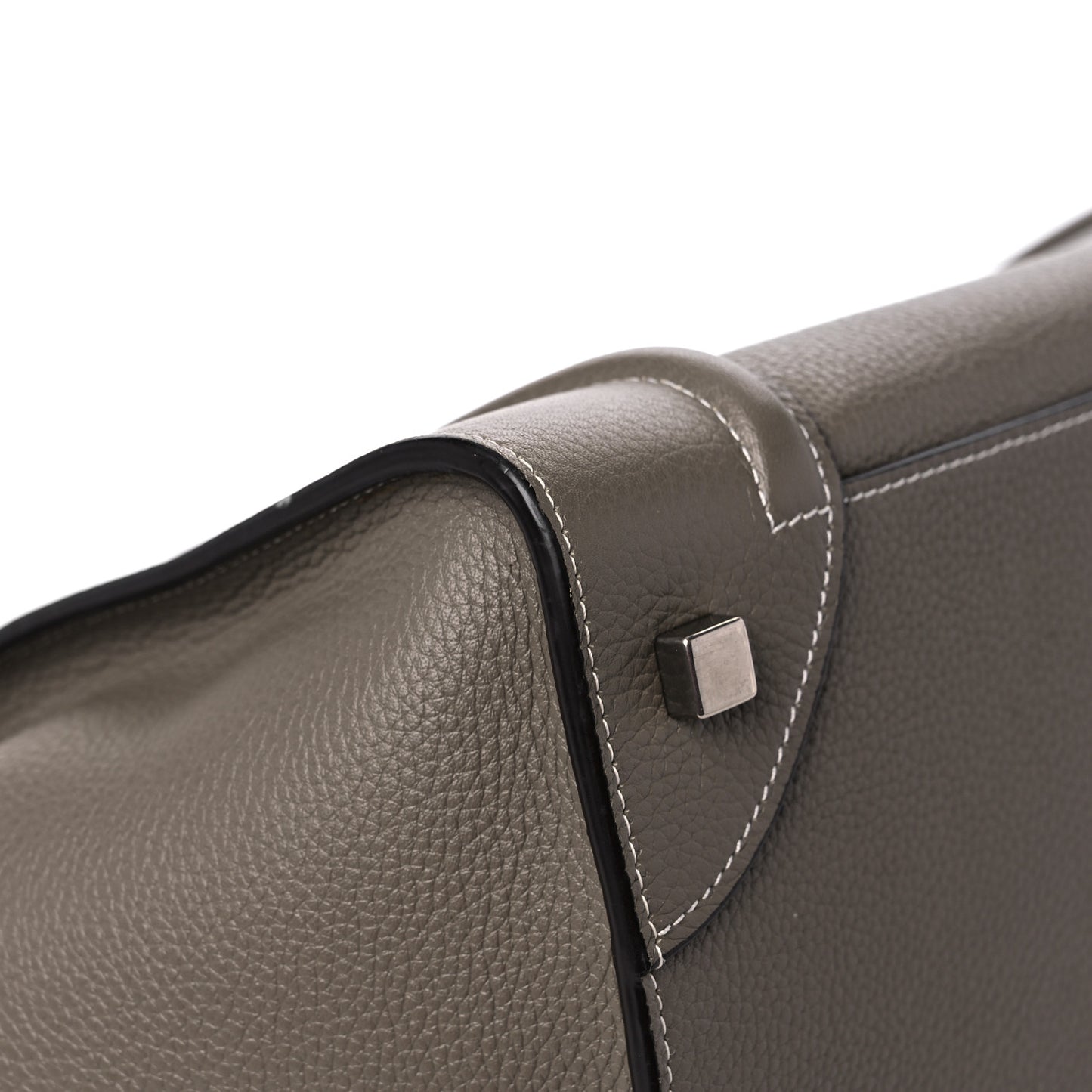 Drummed Calfskin Mini Luggage Souris