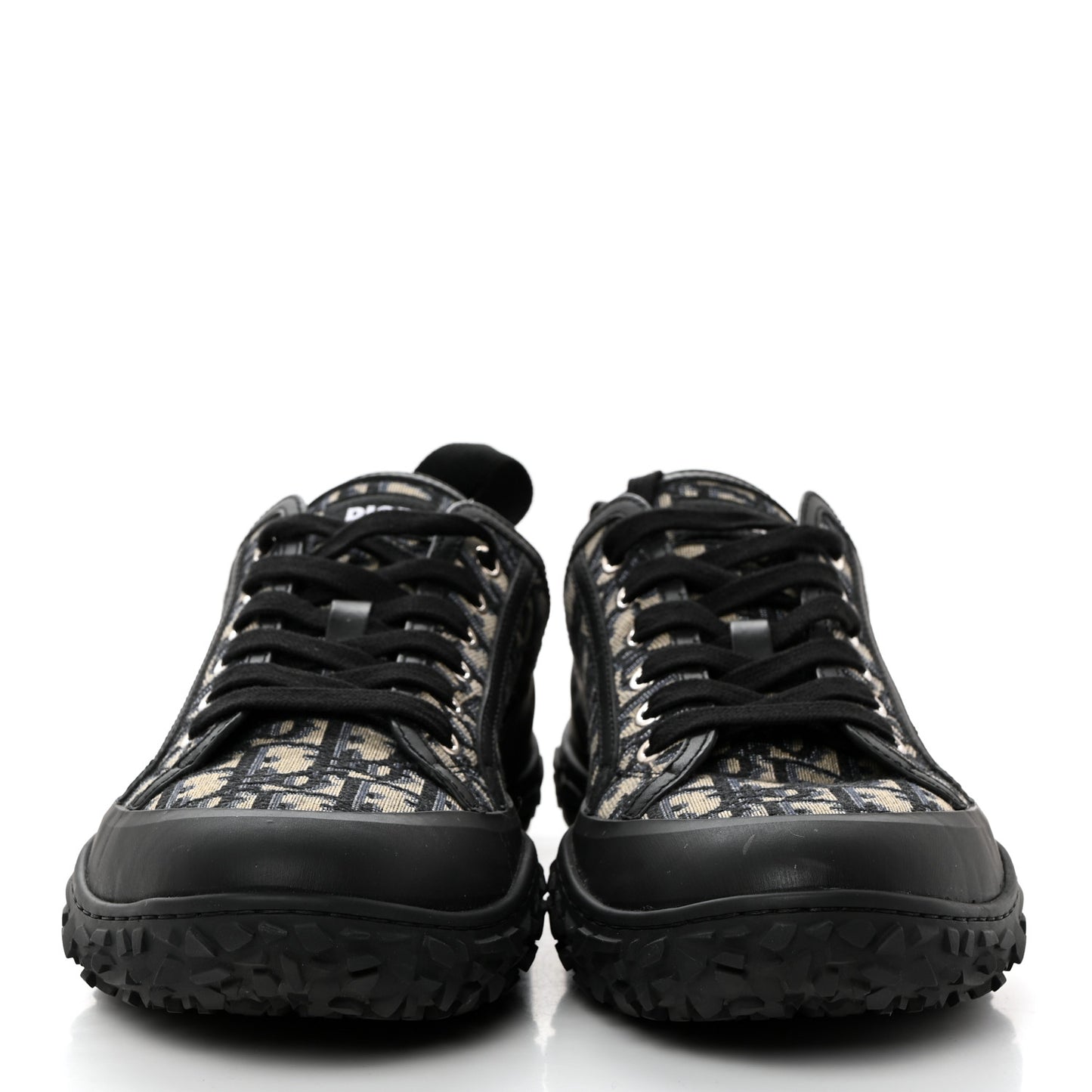 Jacquard Rubber Oblique Mens B28 Low Top Sneakers 42 Black Apricot