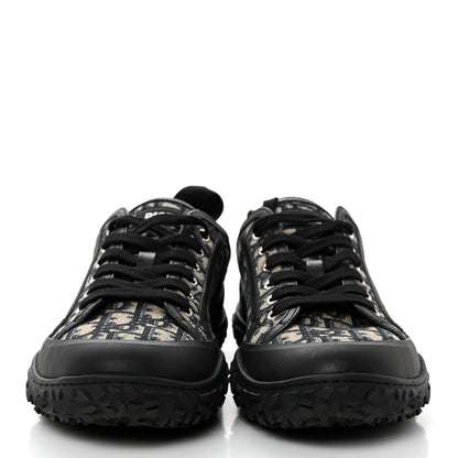 Christian Dior Jacquard Rubber Oblique Mens B28 Low Top Sneakers 42 Black Apricot 2 of 8
