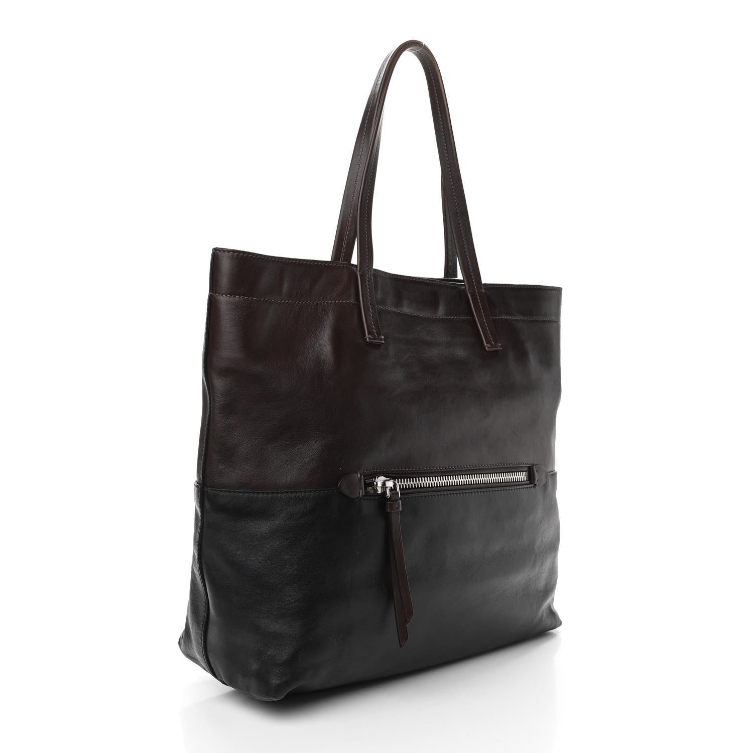 Miu Miu Vitello Soft Calfskin Shopping Tote Nocciolo Black 3 of 9