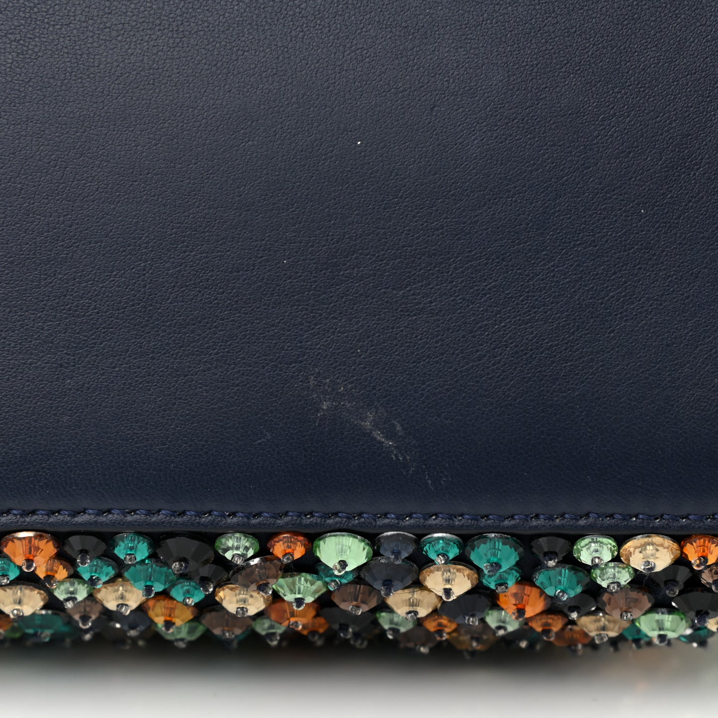 Beaded Micro Peekaboo Iconic Satchel Blue Multicolor