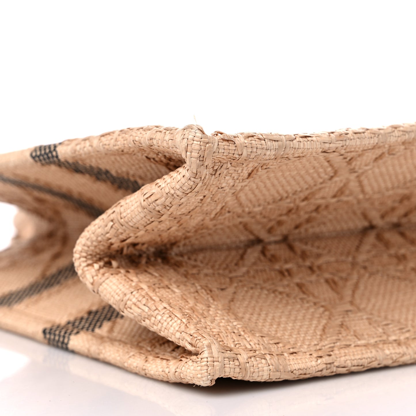 Raffia Cannage Medium Book Tote Natural