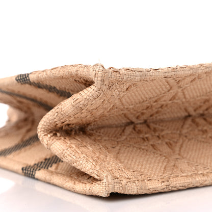Christian Dior Raffia Cannage Medium Book Tote Natural 8 of 9
