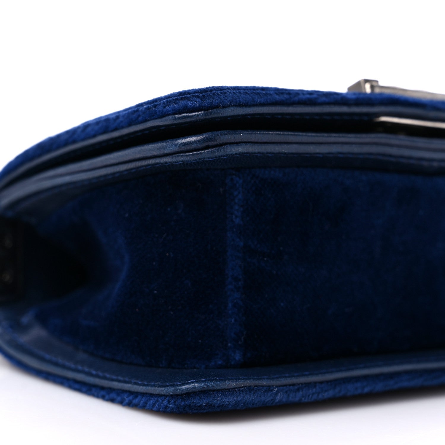 Chanel Velvet Quilted Mini Boy Flap Navy 8 of 10