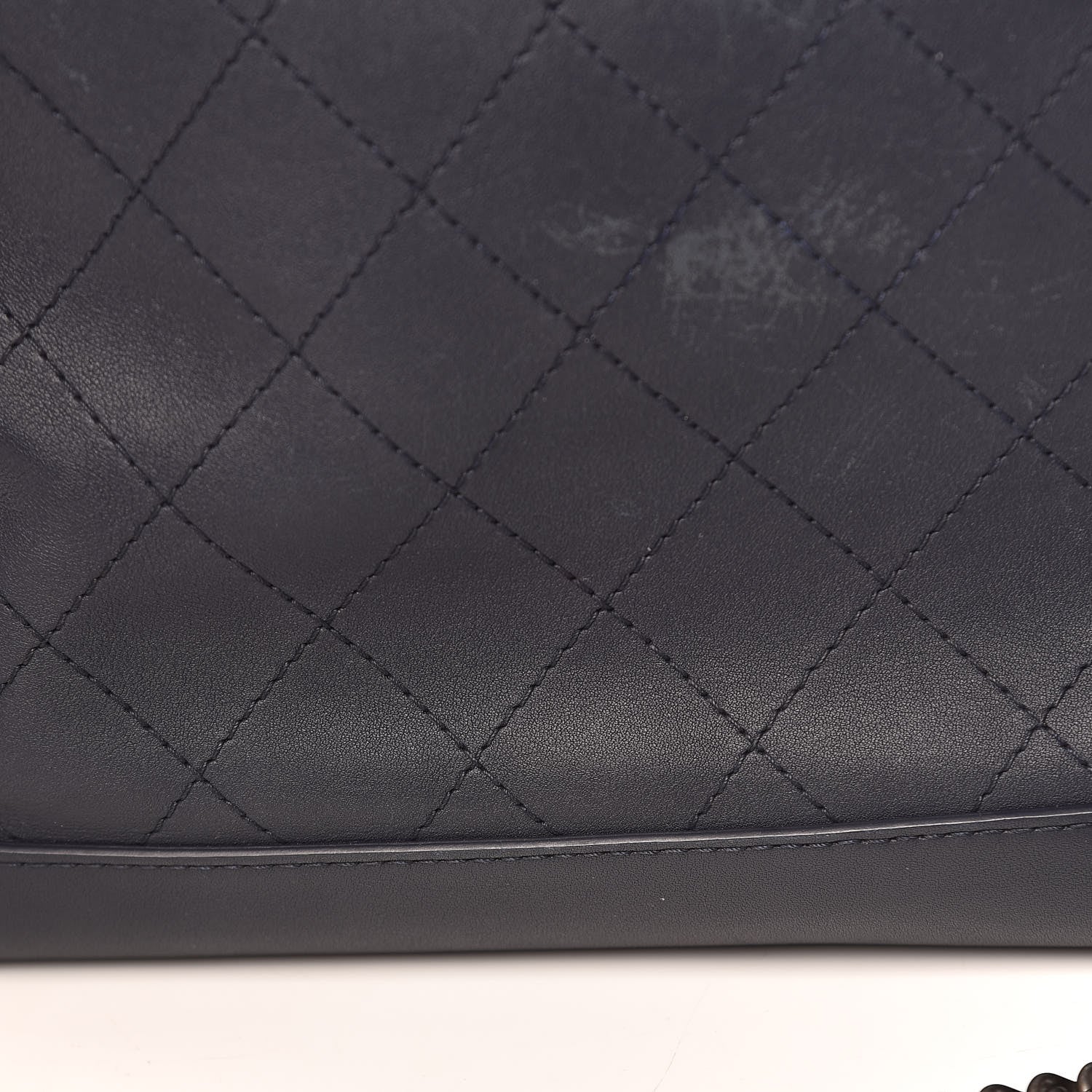 Chanel Calfskin Stitched Large Urban Luxury Drawstring Backpack Navy Blue 10 of 15