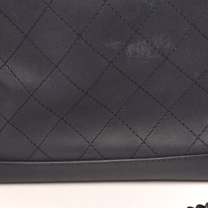 Chanel Calfskin Stitched Large Urban Luxury Drawstring Backpack Navy Blue 10 of 15