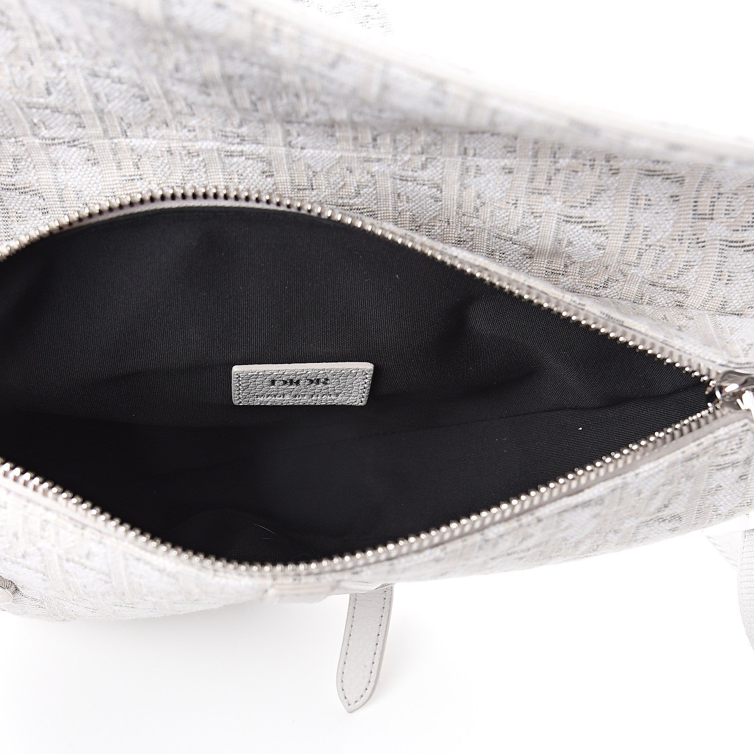Christian Dior Oblique Mens Saddle Bag Grey 4 of 7