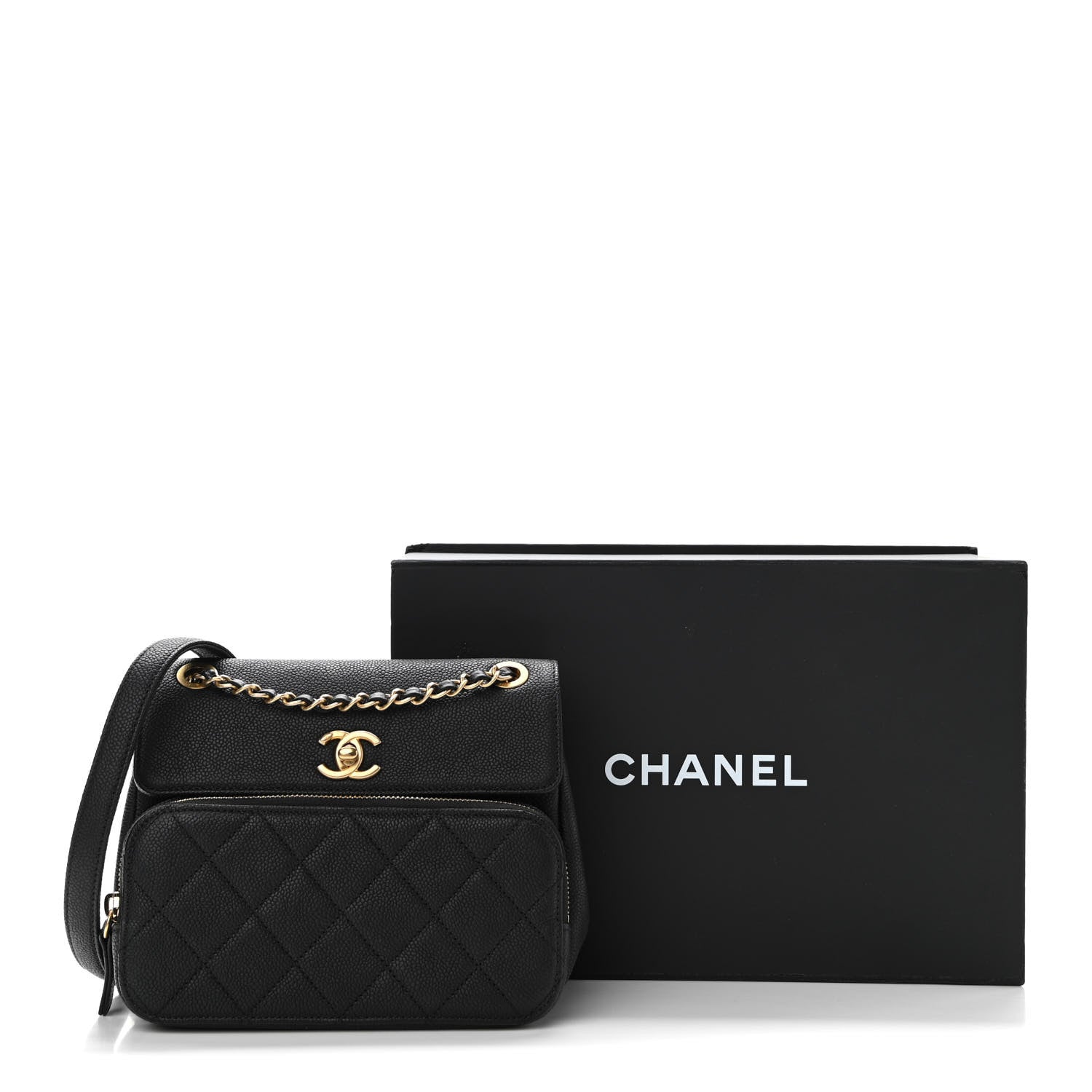 Chanel Caviar Quilted Small Business Affinity Messenger Flap Black 12 of 12