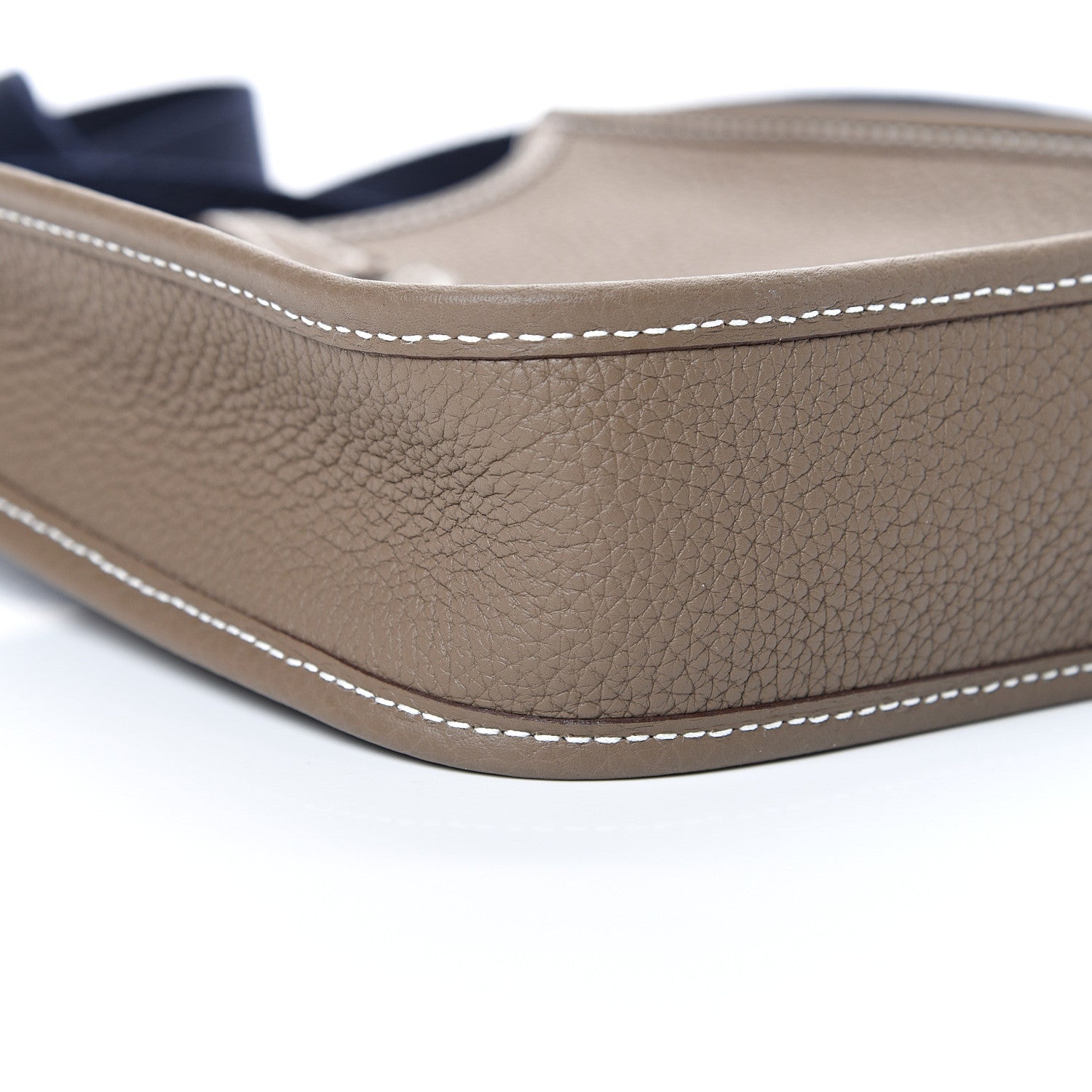 Hermes Taurillon Clemence Amazone Evelyne TPM Etoupe Bleu Indigo 8 of 10