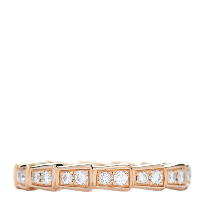 Bulgari 18K Rose Gold Diamond Serpenti Viper Band Ring 53 6.5 1 of 4
