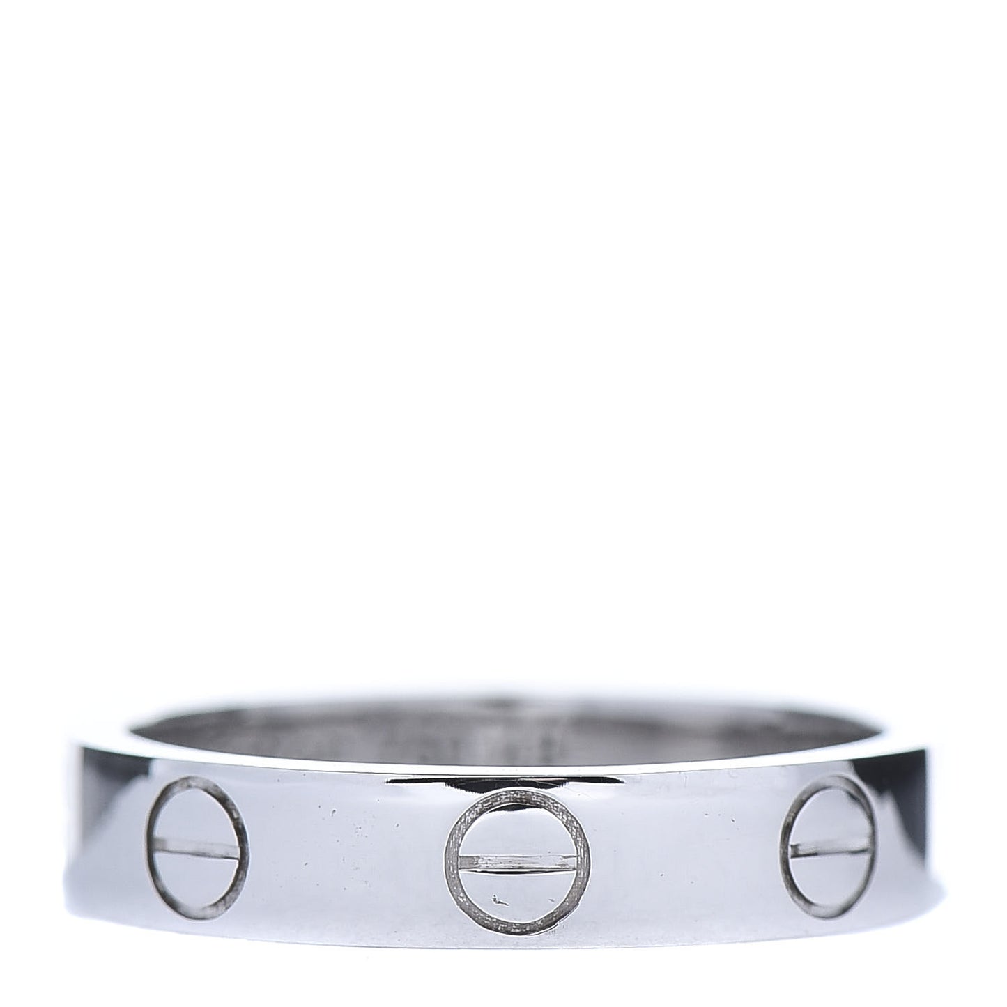 18K White Gold 3.5mm LOVE Wedding Band Ring 48 4.5