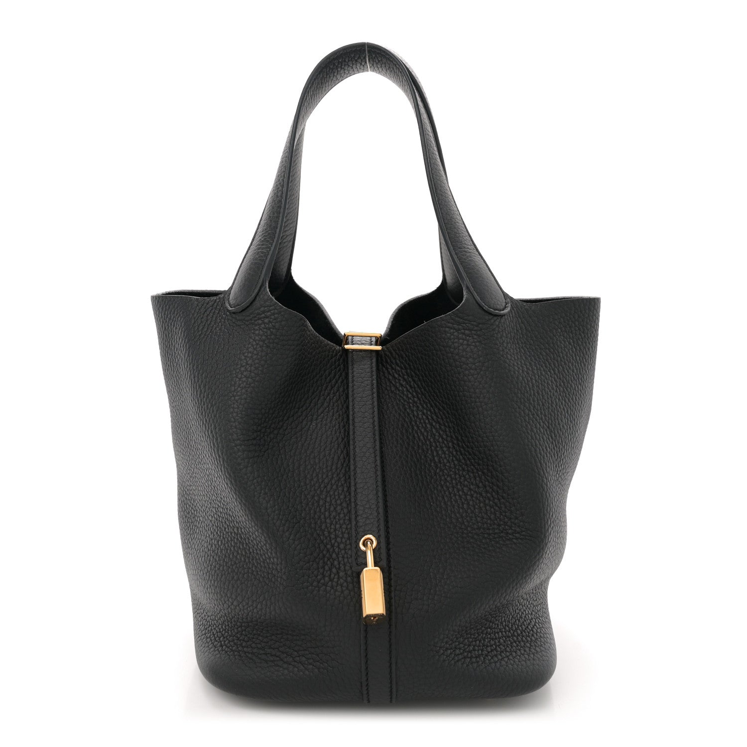 Hermes Taurillon Clemence Picotin Lock 22 MM Black 1 of 12