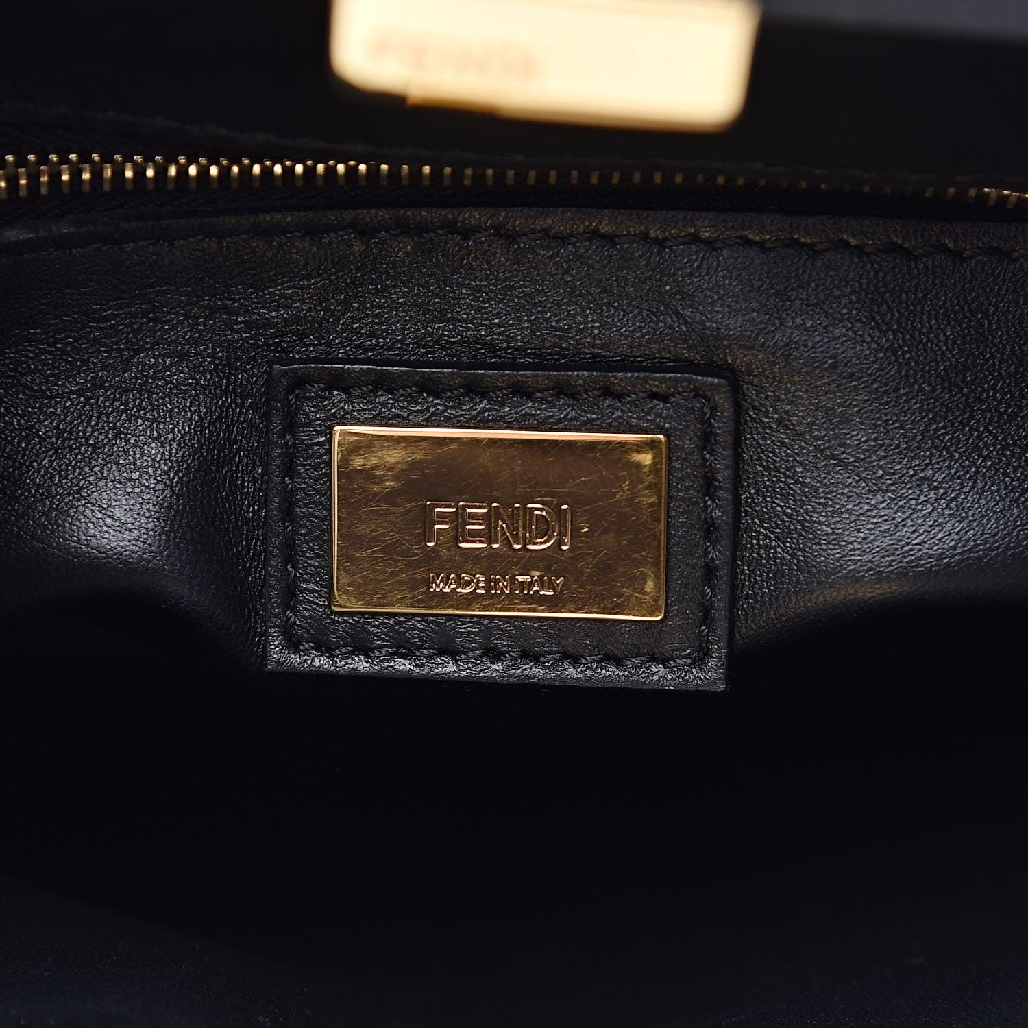 Fendi Nappa Mini Peekaboo Iconic Satchel Black 7 of 10