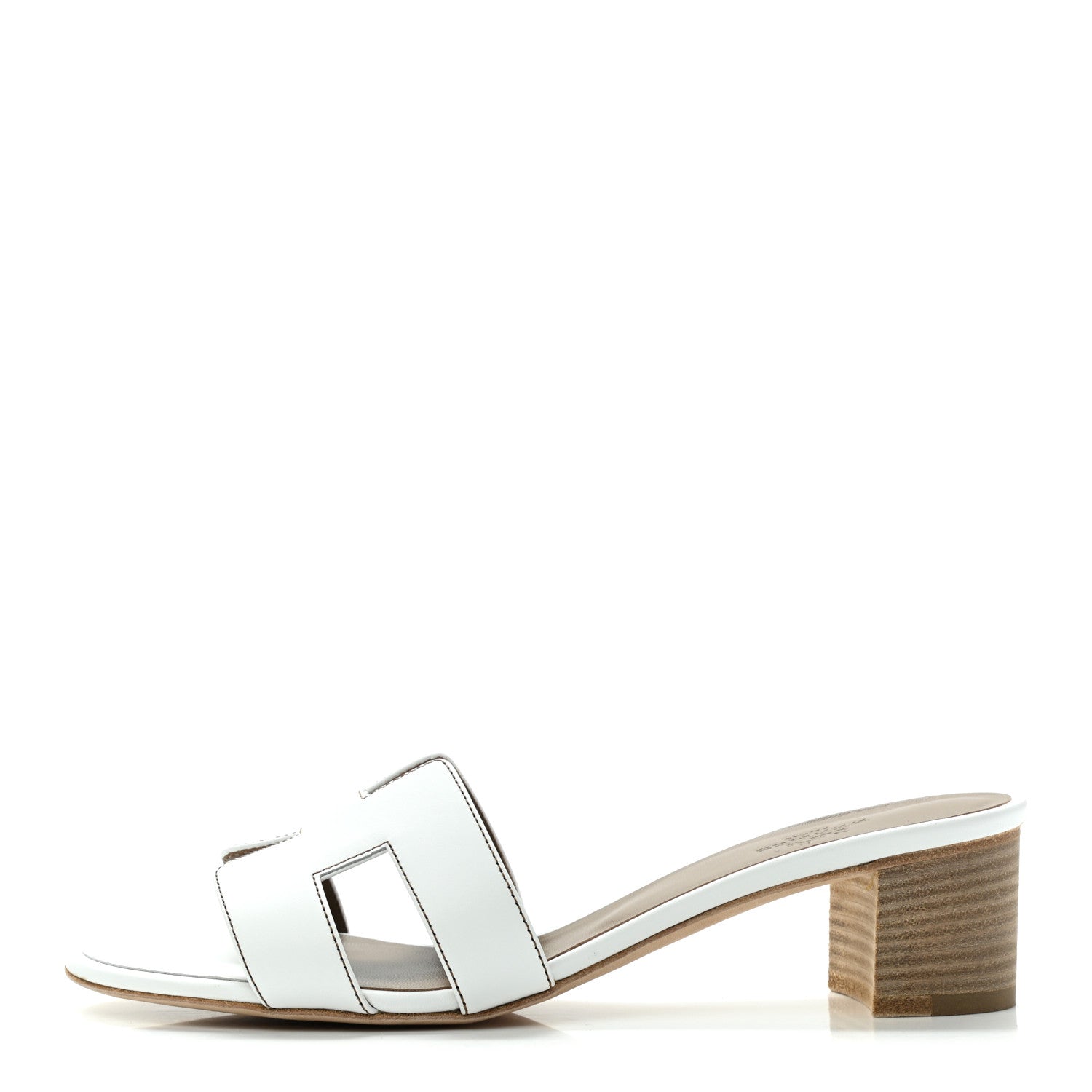 Hermes Calfskin Oasis Sandals 38 White 1 of 9